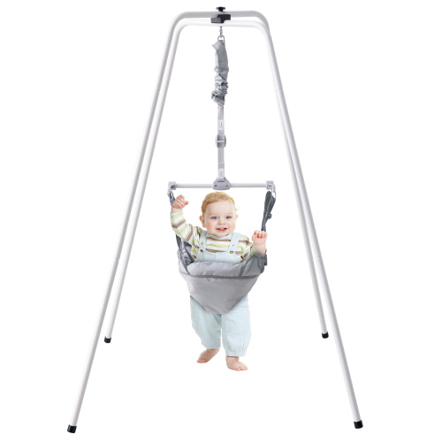 BENTISM 2 in 1 Baby Jumper, Adjustable Height, 35LBS Load, Quick-Folding, Suitable for 3+ Months