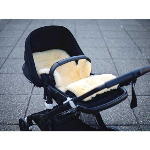 Genuine Medical Sheepskin Baby Liner - Multi-Purpose Natural Wool Insert for Stroller, Car Seat or Pram l Newborn Gift All - Season Comfort - PINK