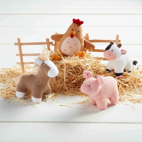 Cow Knit Rattle | Mud Pie