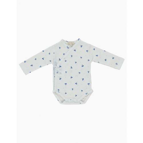 Noah Wrap Onesie in Cherry Rib