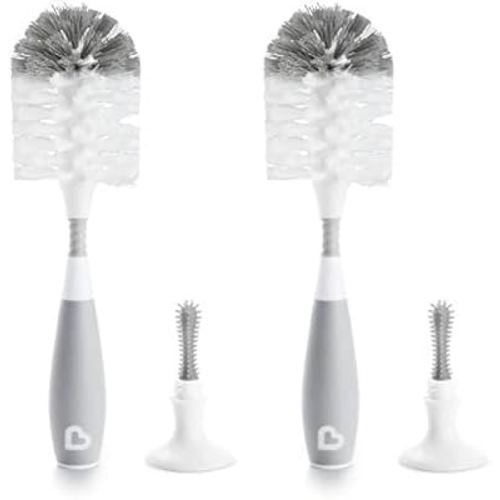 Munchkin® Bristle™ Bottle Brush, Grey (Pack of 2)