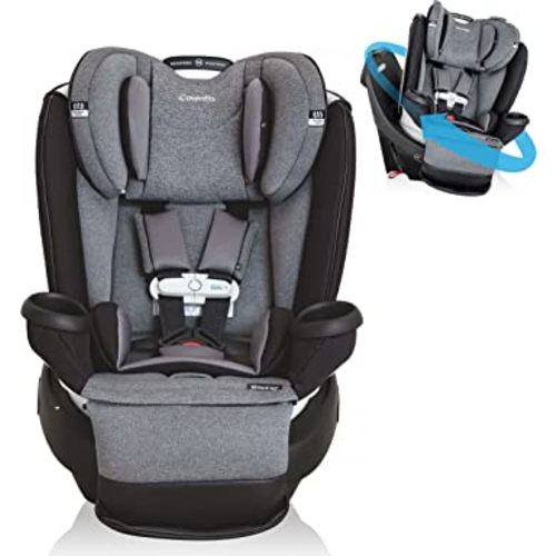 Evenflo Gold Revolve360 Extend All-in-One Rotational Car Seat with SensorSafe (Moonstone Gray)
