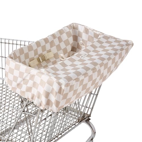 Itzy Ritzy Shopping Cart and High Chair Cover (Taupe Checkerboard)