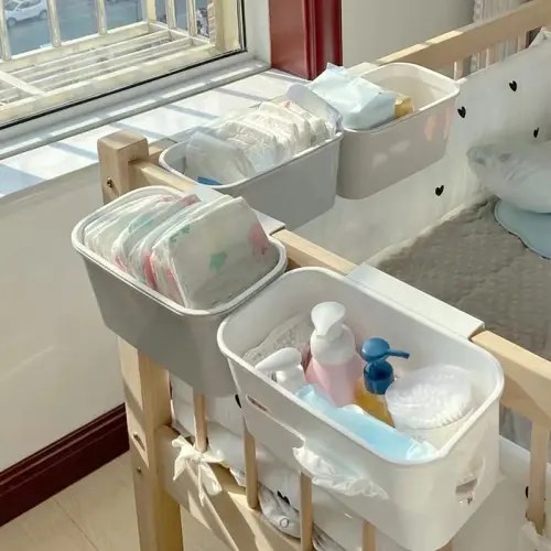 Hanging Basket Sundries Organizer Box Holder Shelf Dorm Room Bedside Plastic Storage Caddy With Removable Hook Loft Room Pocket - AliExpress 15