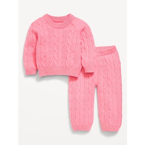 SoSoft Cable-Knit Sweater and Wide-Leg Pants Set for Baby