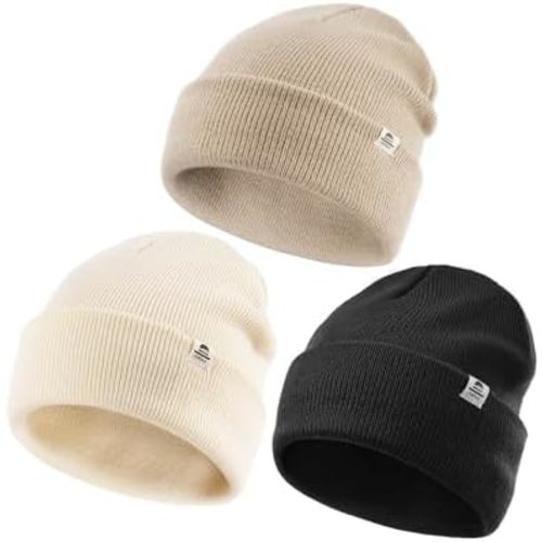 FURTALK Baby Beanie Knit Winter Hats 3 Pack for Infant Toddler Kids Skull Caps