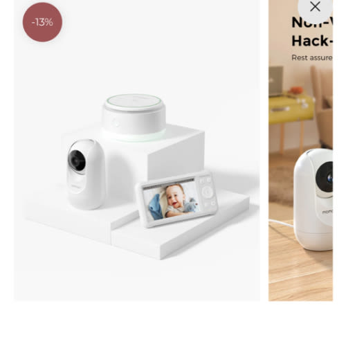 Momcozy Portable Baby Sound Machine and One Baby Monitor Bundle