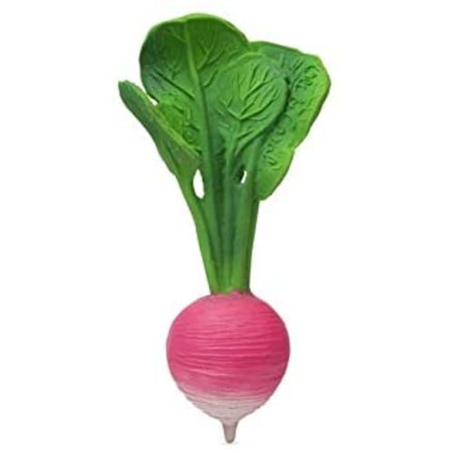 Oli & Carol, Ramona The Radish, Chewable Vegetable-Shaped Teething Toy for Baby, Natural Hevea Rubber