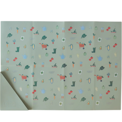 Silicone Placemat Veggie Garden Robin's Egg Blue – Austin Baby Collection