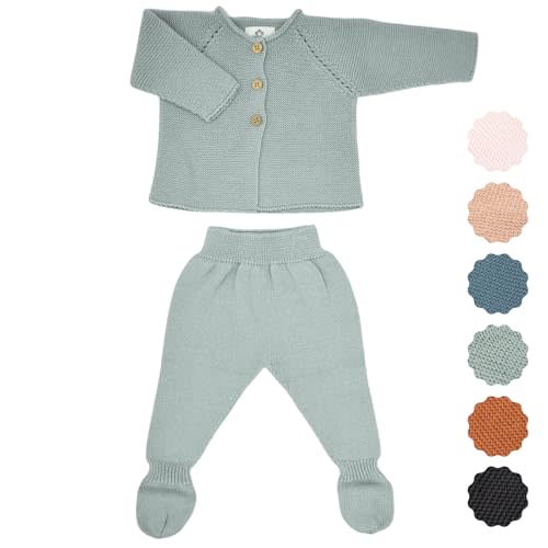 Micu Micu Newborn Girl Boy Clothes, 100% Organic Cotton, Knitted, Seamless, Soft and Breathable Baby Clothing