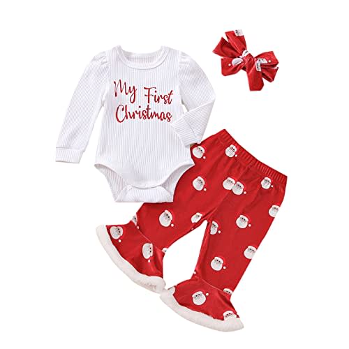 My First Halloween Baby Girl Outfit Pumpkin Romper+Bell Bottoms+Headband Newborn 1st Halloween Clothes Costume