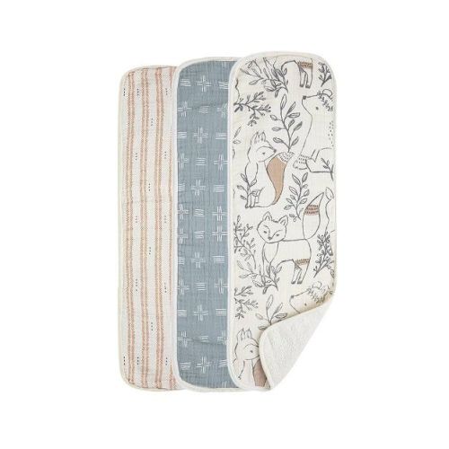 Crane Baby Muslin Burp Cloth Set - Ezra - 3pk