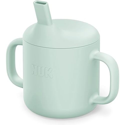NUK Silicone Baby Straw Cup, Easy to Grip & Drink, Dishwasher-Safe, BPA-Free, Pack of 1