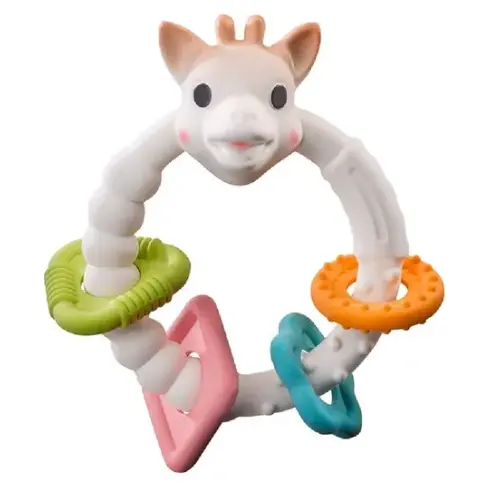 Sophie La Girafe So Pure Coloured Teething Rings | Baby Bunting AU
