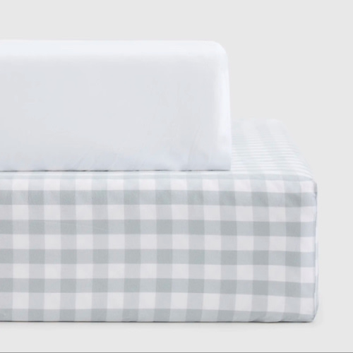 Organic Percale Gingham Crib Sheet 2-Pack