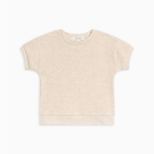 Ali Waffle Tee Oat 3-6 Mo