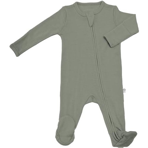 Woolino Toddler Footie Sleeper, Merino Wool Baby Pajamas, One-Piece Sleeper Jumpsuit, Front Zip Footie Romper for Unisex