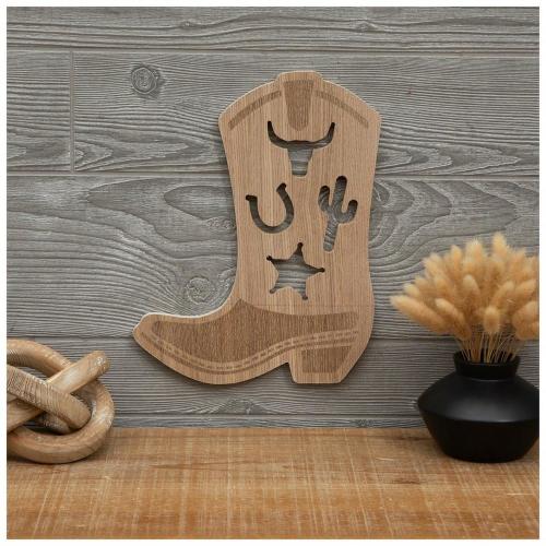 Cowboy Boot Wood Wall Decor