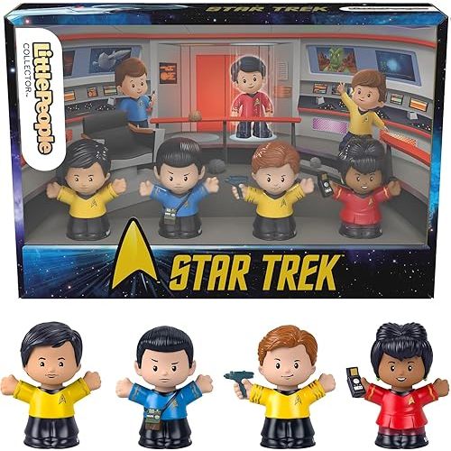 Little People Collector Star Trek TV Series Special Edition Set for Adults & Fans, 4 Figures in Display Package