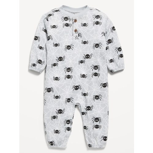 Printed Waffle-Knit Henley One-Piece for Baby | Old Navy
