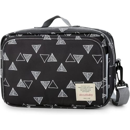 MOMIGO Baby Diaper Caddy Bag - Diaper Caddy Tote Baby Stroller Bag Nursery Storage Bin for Diapers, Wipes & Toys Mini Diaper Bag for Outdoor (Triangle)