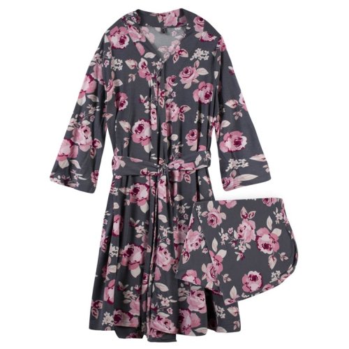 Modern Moments by Gerber Baby Boy or Girl Gender Neutral Matching Robe & Swaddle Blanket Set, 2-Piece