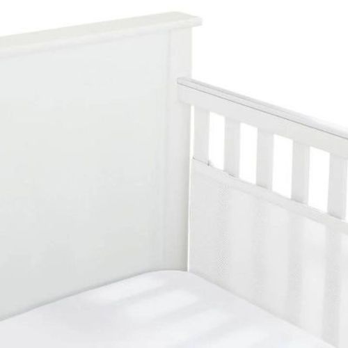 HALO Breathable Mesh Crib Liner for Full Sized Solid End Crib - White