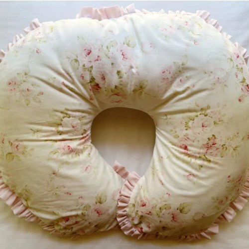 Shabby Chic Watercolor Floral Boppy Pillow Cover