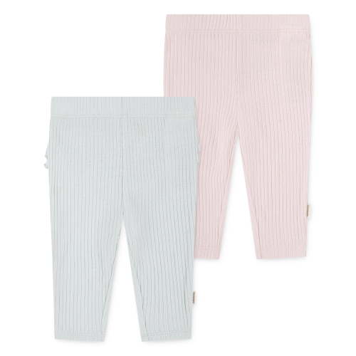 Huggies Baby Girl Organic Cotton Jogger Pants, 2-Pack, Sizes NB-9M
