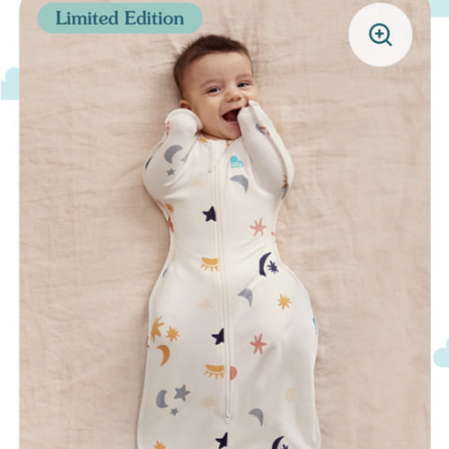 Swaddle Up™ 1.0 TOG Organic Cotton Buff Lunar