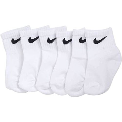 Nike Newborn Baby Socks White/Black 6 Pairs, Size