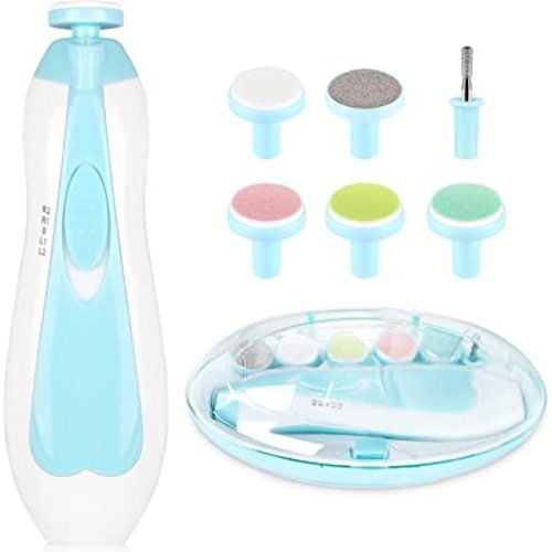 Baby Nail Trimmer Electric,Baby Nail Clippers, 6 in 1 Baby Nail File,Nail File Baby Grooming Kit Manicure Set for Toddler or Adults