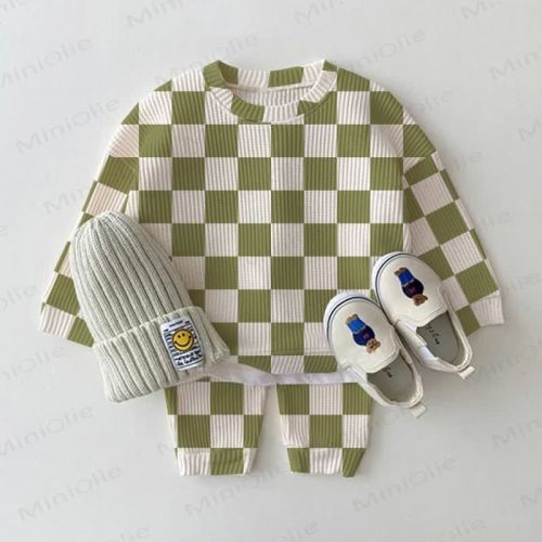 Baby Toddler Checkerboard Waffle 2-piece Set