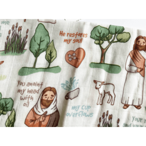 The Good Shepherd Deluxe Swaddle Blanket | littlelightcollective