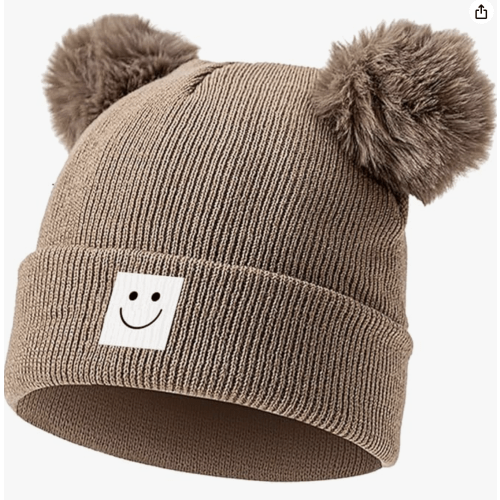 Baby Beanie Hat Toddler Infant Winter Knitted Hat Kids Soft Warm Pom Pom Beanie Cap for Boys Girls