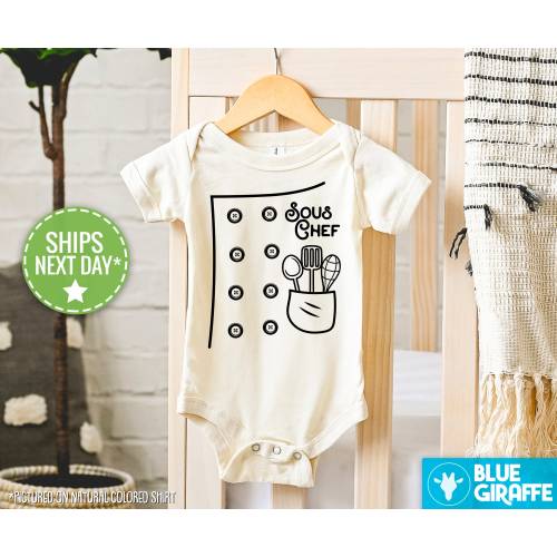 Sous Chef Onesie®, Cute Future Chef Baby Bodysuit, Sous Chef Baby Clothes