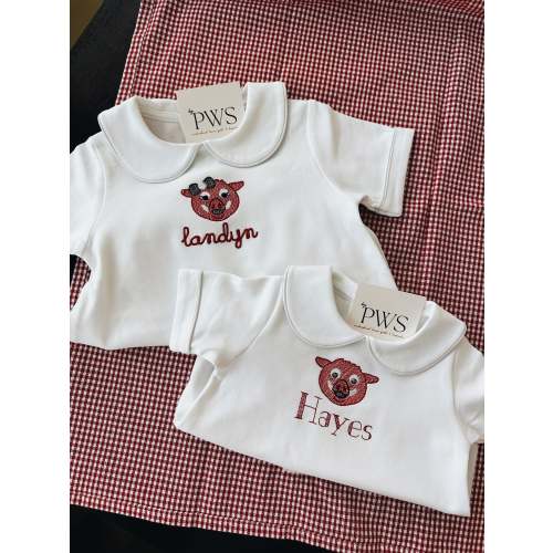 Little Pig Collared Bubble – bypws: embroidered goods + keepsakes