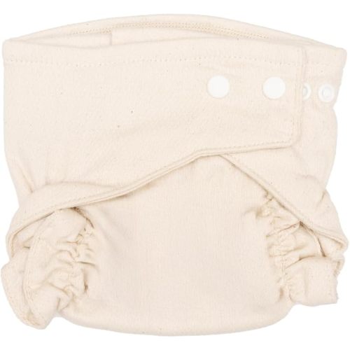 Osocozy Two Sized Fitted Cloth Diaper - Soft, Durable and Absorbent 100% Cotton Birdseye Weave Material. Easy to Use Snap Closures. Size 2 Fits 18-30 lbs - 1 Pack