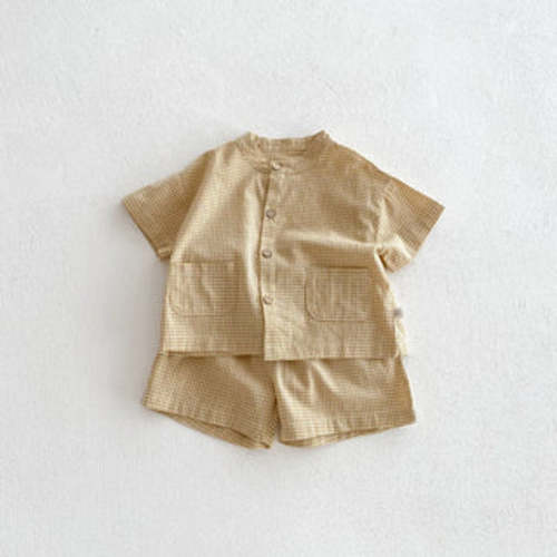 Boys Mandarin Collar Shirt Set | RYAN AND REMI