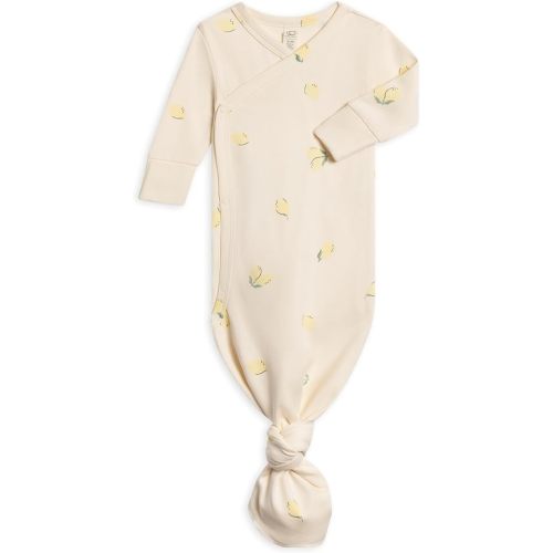 [Amazon] Baby Organic Cotton Newborn Knotted Gown - Infant Tie Gown - Lemons