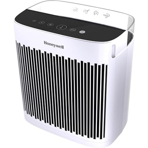 Honeywell HEPA Air Purifier for Home, 939 Ft² Rooms in 1 hour, Turbo Clean, Reduces Allergens, Dust, Pollen, Pet Dander, All Smoke Types, Odors, White, HPA5100W