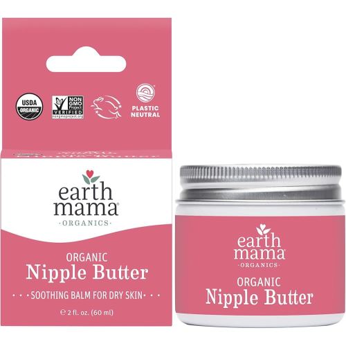 Amazon.com: Earth Mama Organic Nipple Butter™ | Nipple Cream Safe for Breastfeeding | Postpartum Essentials for Nursing | Non Lanolin Nipple Cream, 2-Fluid Ounce : Baby