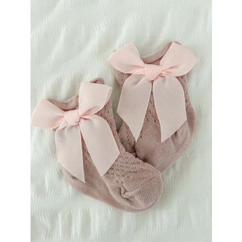 ANKLE BOW SOCKS - DUSTY