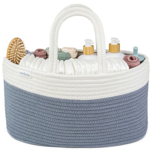 Large Portable Baby Diaper Caddy Organizer Nursery Storage Bin And Car Travel Basket By Comfy Cubs - Blush