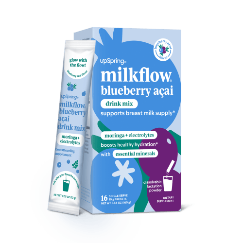 Milkflow® + Electrolytes Drink Mix (Fenugreek-free), Blueberry Açai, 16 ct