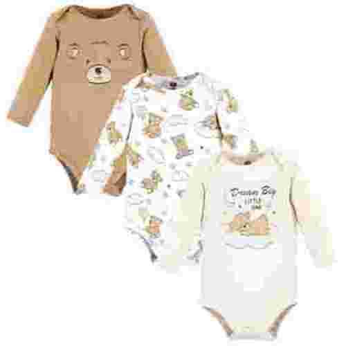 Hudson Baby Cotton Long-Sleeve Bodysuits, 3- Pack, Newborn- 24 Months