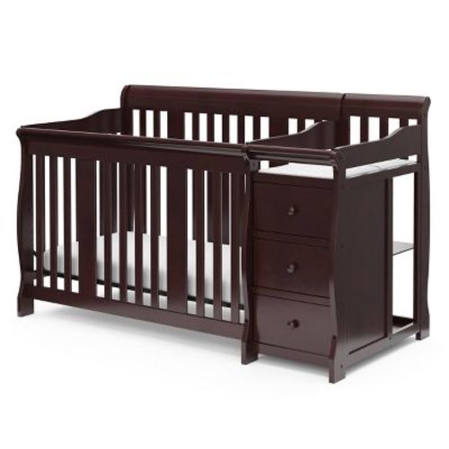 Storkcraft Portofino 5-in-1 Convertible Crib And Changer - Espresso