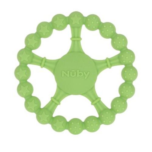 Nuby Silicone Wheel Teether - Green