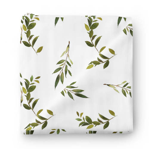 Olive Leaf Oversized Swaddle Blanket