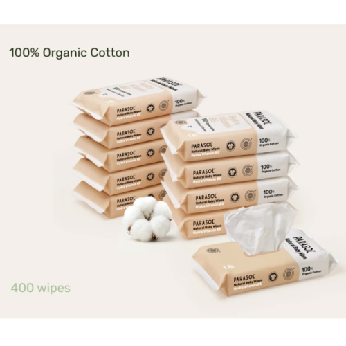 Parasol 100% Organic Cotton Baby Wipes